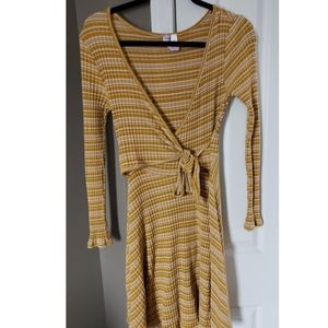 Francescas mustard yellow wrap dress
